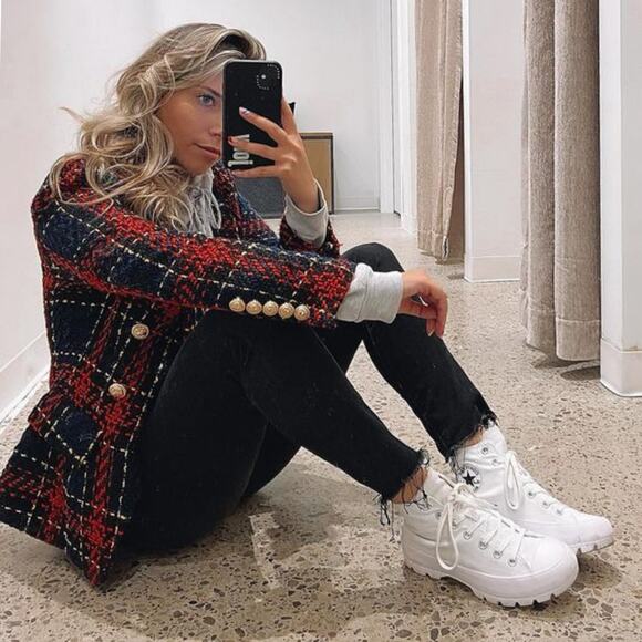 Converse CTAS Lugged 2.0 Platform White Canvas Sneaker Boot Womens 10.5 NEW - Picture 10 of 11